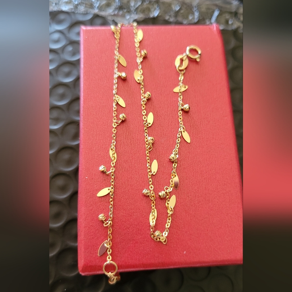 Real 18k Gold Anklet size 10